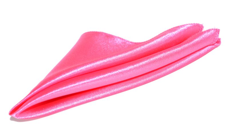    Krawat szatén díszzsebkendő - Pink