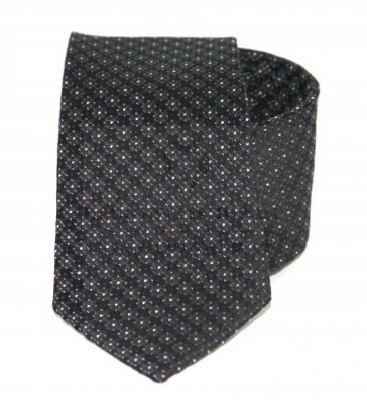 Exkluzív selyem nyakkendő - Fekete mintás Aprómintás nyakkendő