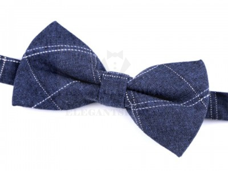 Gyapjú csokornyakkendő dobozban - Kék kockás Csokornyakkendő Gyapjú csokornyakkendő dobozban - Kék kockás Csokornyakkendő