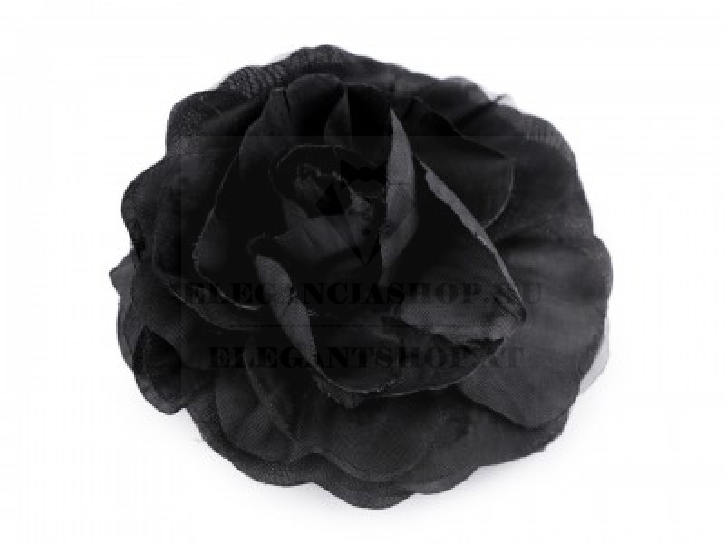         Rózsa kitűző - Fekete