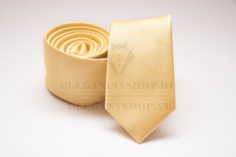 Prémium slim nyakkendő - Halványsárga