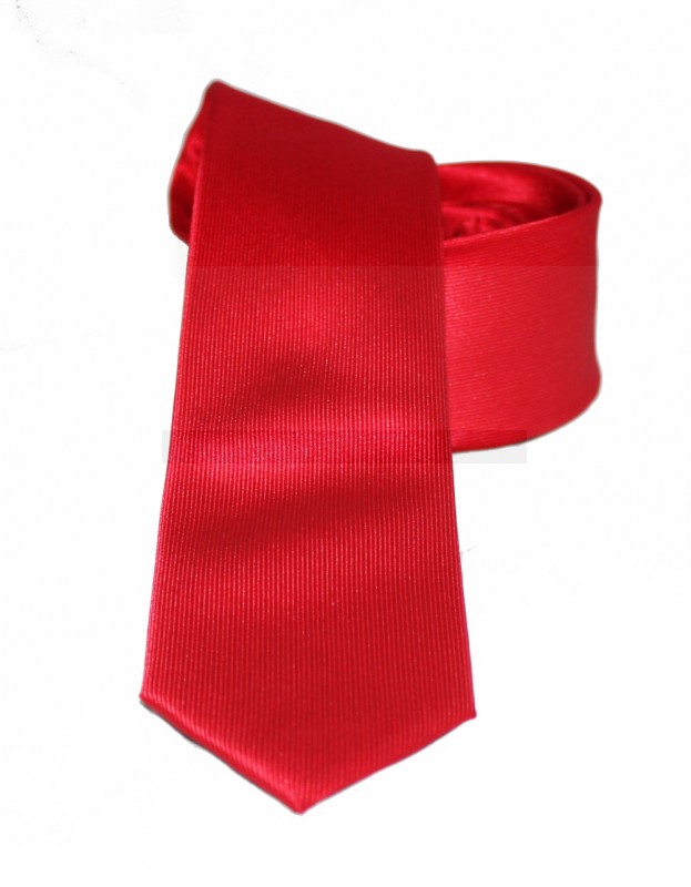 Goldenland slim nyakkendő - Piros Egyszínű nyakkendő