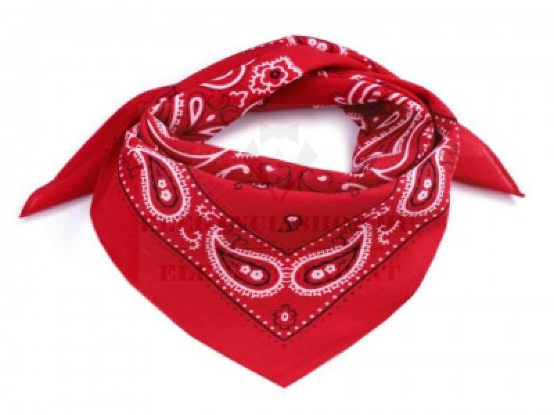 Pamut kendő - Paisley piros mintás Női divatkendő és sál