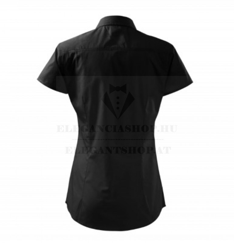   Női puplin ing rövidujjú - Fekete Női ing,póló,pulóver