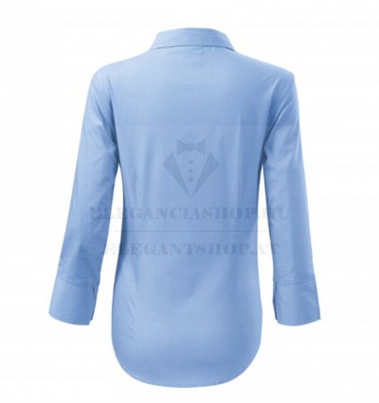  Női puplin ing 3/4 ujjú - Kék Női ing,póló,pulóver