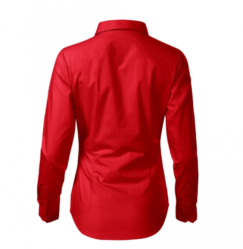   Női puplin ing hosszúujjú - Piros