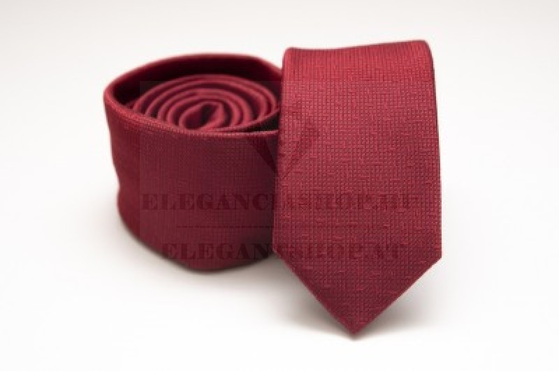    Prémium slim nyakkendő - Téglavörös mintás