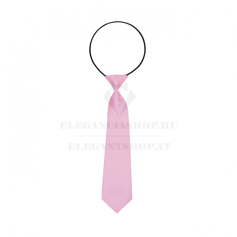    Gumis szatén gyereknyakkendő  - Rózsaszín