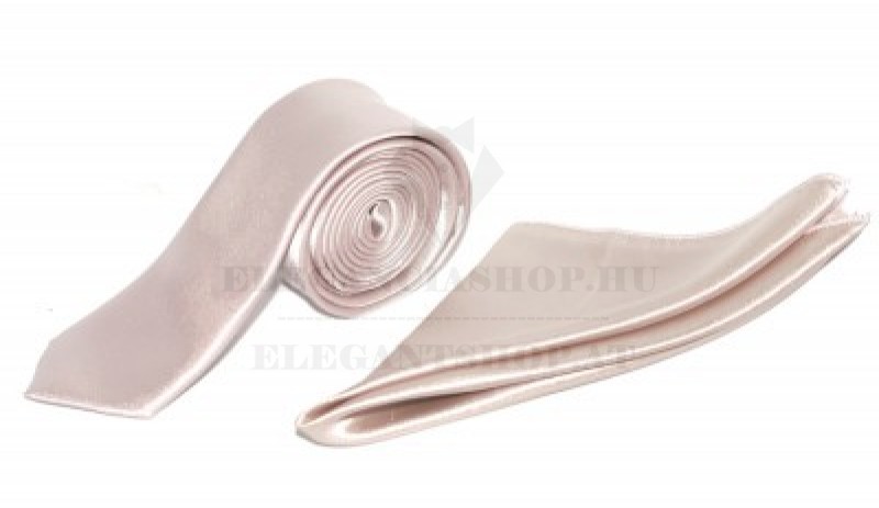 Szatén slim szett - Púder