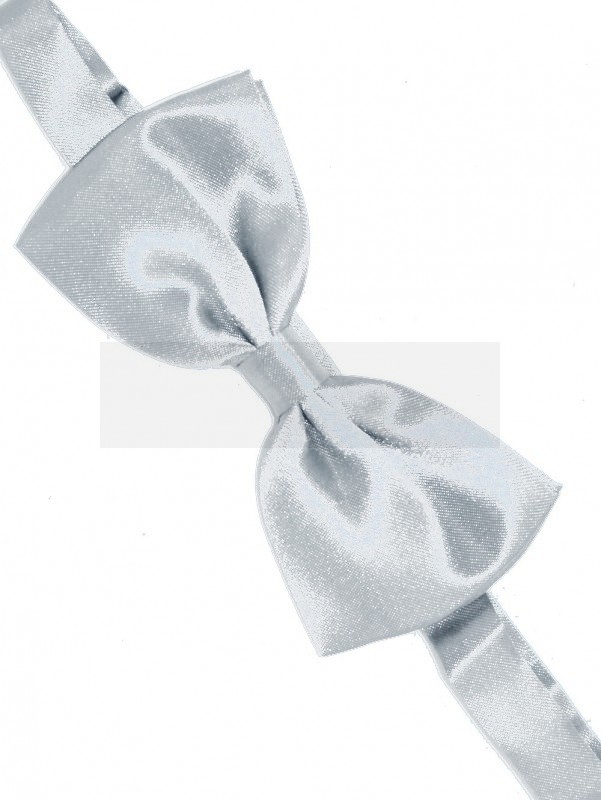 Zsorzsett szatén csokornyakkendő - Ezüstszürke Csokornyakkendő