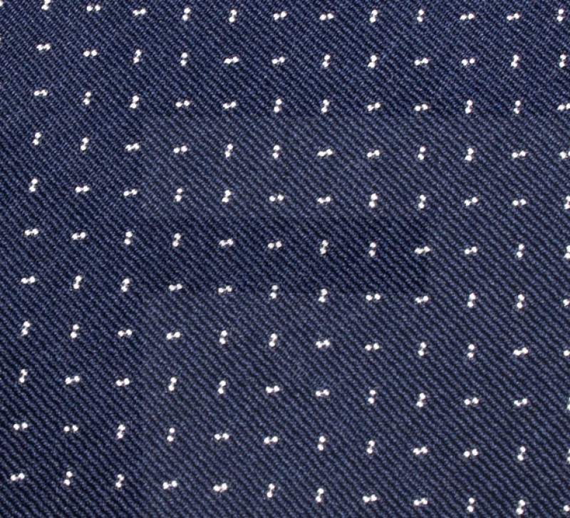 Prémium selyem nyakkendő - Sötétkék pöttyös