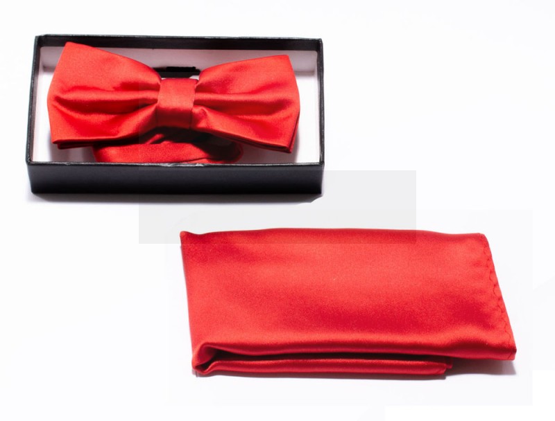 Rossini csokonyakkendő szett - Piros Csokornyakkendő
