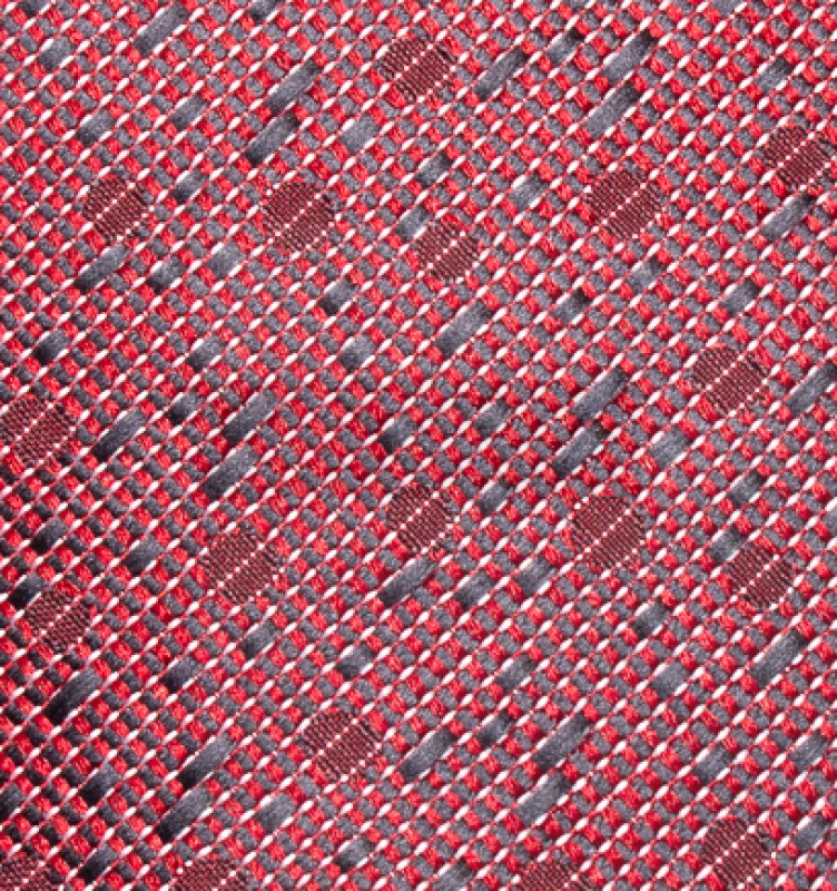    Prémium slim nyakkendő - Bordó aprómintás