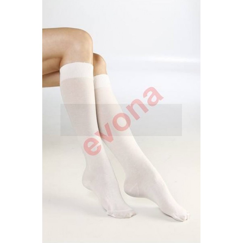 Stela antibakteriális pamut térdzokni - Fehér Női zokni, harisnya, pizsama