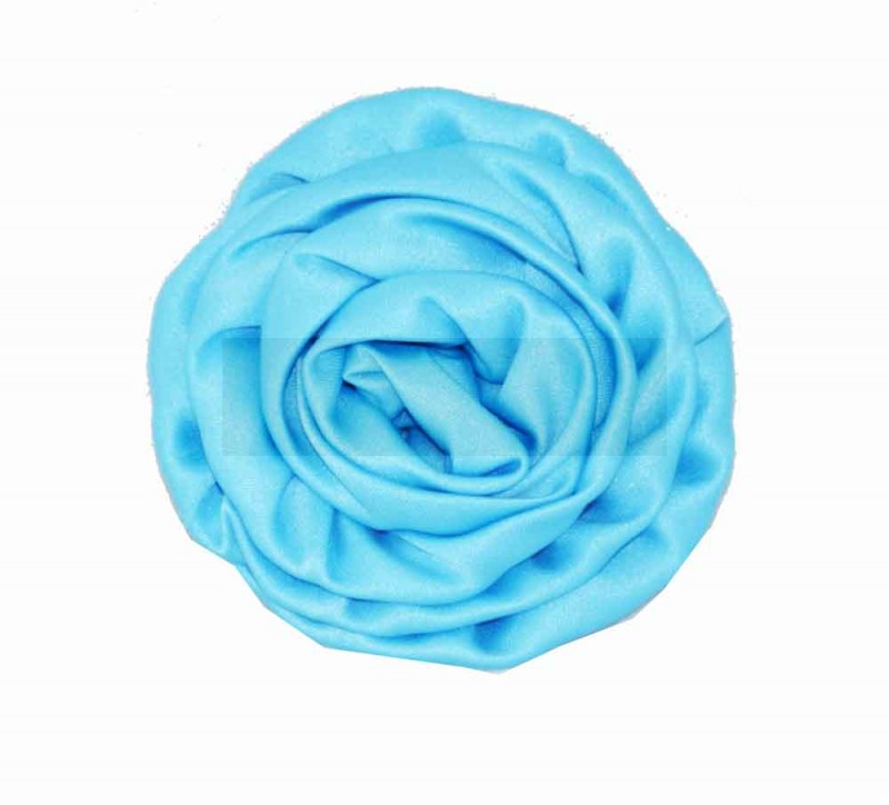 Szatén rózsa - Tűrkízkék