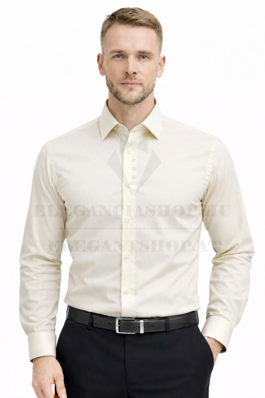             Newsmen h.u slim ing - Ecru Hosszúujjú ing