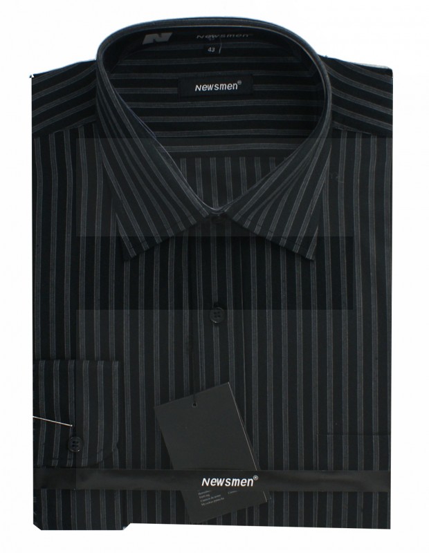 NM 100% pamut ing - Fekete-szürke csíkos NM 100% pamut ing - Fekete-szürke csíkos