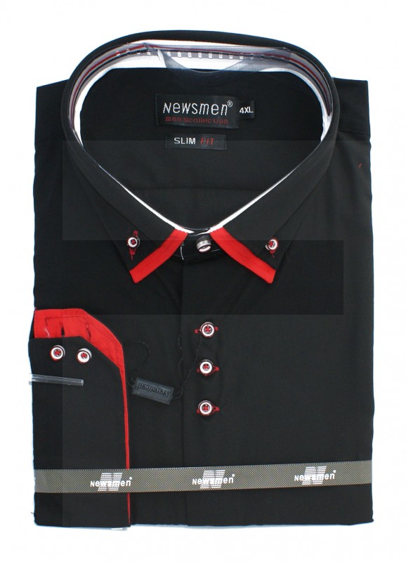       NM extra slim h.u ing - Fekete-piros Extra méret