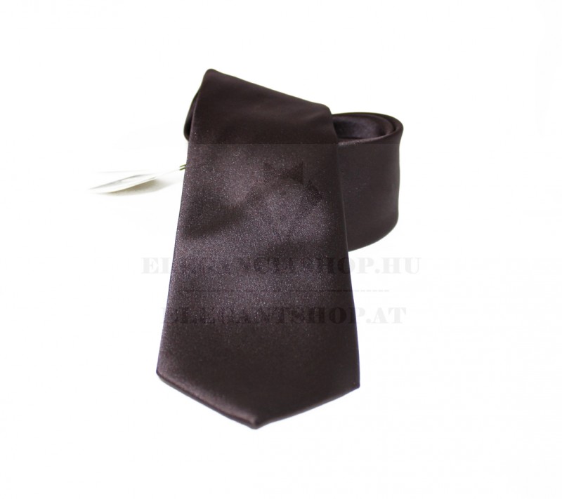         NM szatén nyakkendő - Sötétbarna