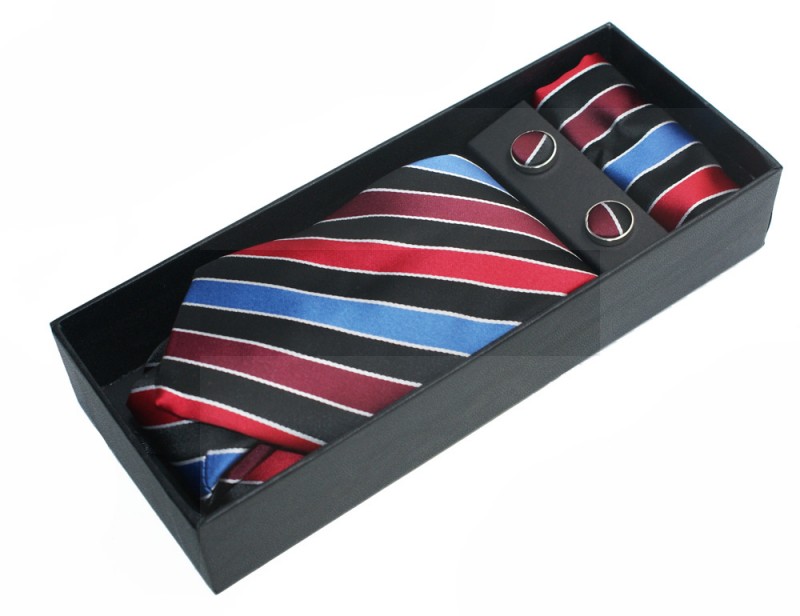 NM nyakkendő szett - Kék-piros csíkos Ajándékötletek