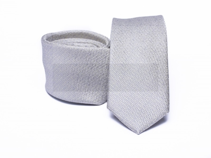    Prémium slim nyakkendő - Világosszürke Egyszínű nyakkendő