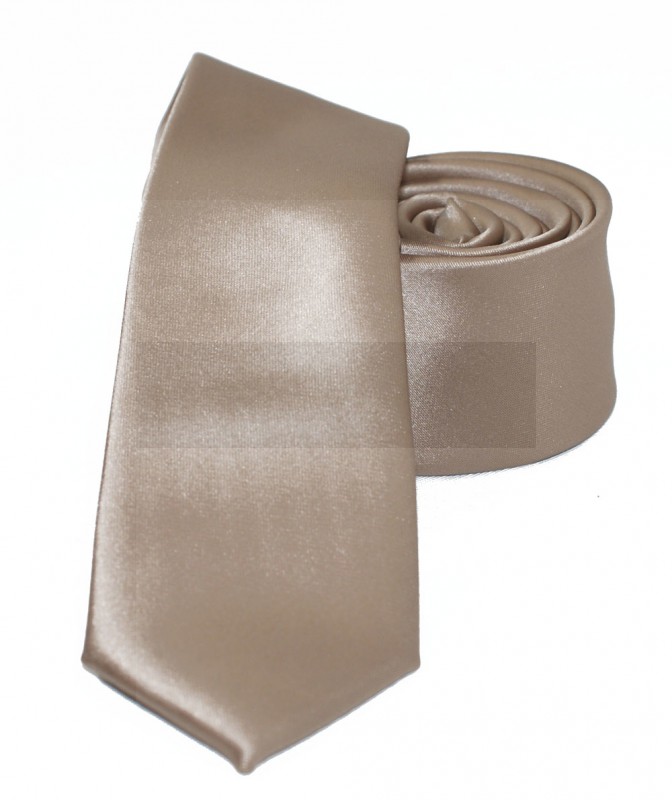                  NM slim szatén nyakkendő - Aranybarna