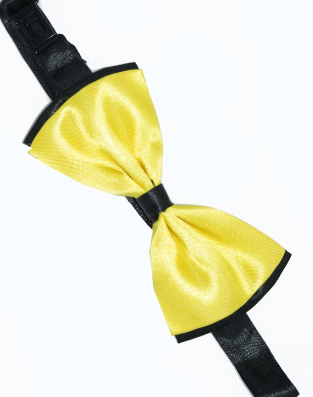 Zsorzsett szatén csokornyakkendő - Sárga-fekete Csokornyakkendő Zsorzsett szatén csokornyakkendő - Sárga-fekete Csokornyakkendő