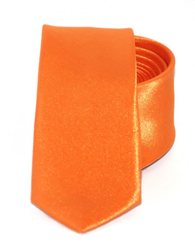 Szatén slim nyakkendő - Narancssárga