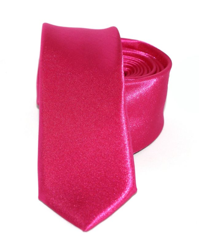 Szatén slim nyakkendő - Pink
