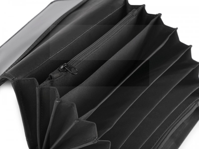 Unisex bőr pincértárca - Fekete Férfi táska, pénztárca Unisex bőr pincértárca - Fekete Férfi táska, pénztárca