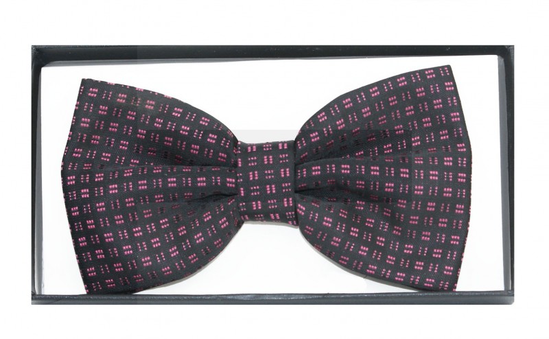Díszdobozos mintás csokornyakkendő - Pink aprómintás Díszdobozos mintás csokornyakkendő - Pink aprómintás