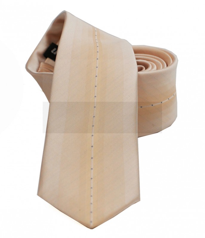 NM slim nyakkendő - Púderbarack mintás Csíkos nyakkendő NM slim nyakkendő - Púderbarack mintás Csíkos nyakkendő