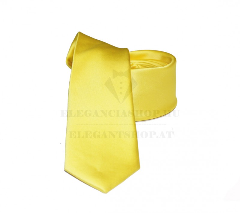        NM Slim szatén szett - Sárga Egyszínű nyakkendő