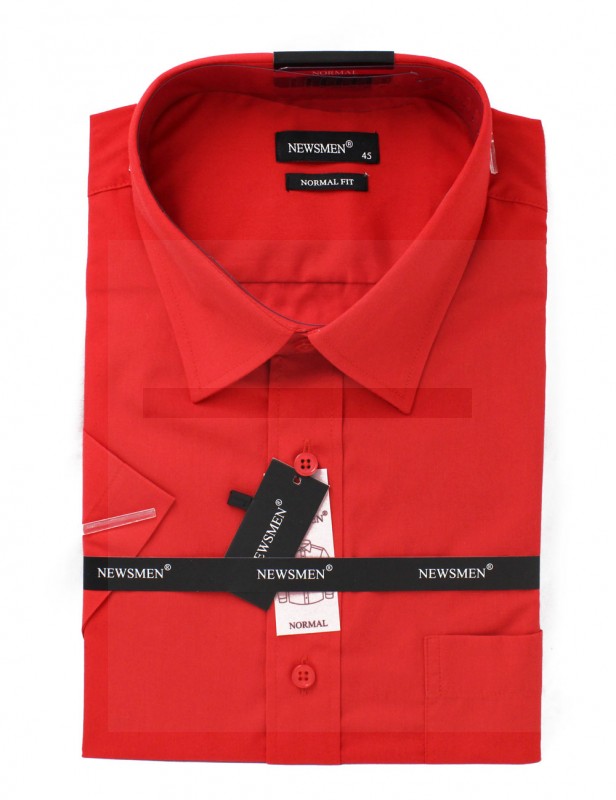             Newsmen r.u normál fit ing - Piros