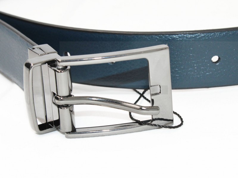          NM Férfi bőr öv - Fekete-sötékék Férfi öv, ékszer