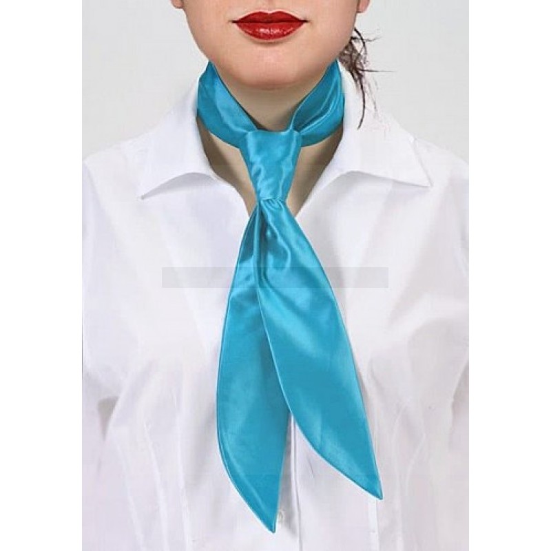 Zsorzsett női nyakkendő - Türkízkék