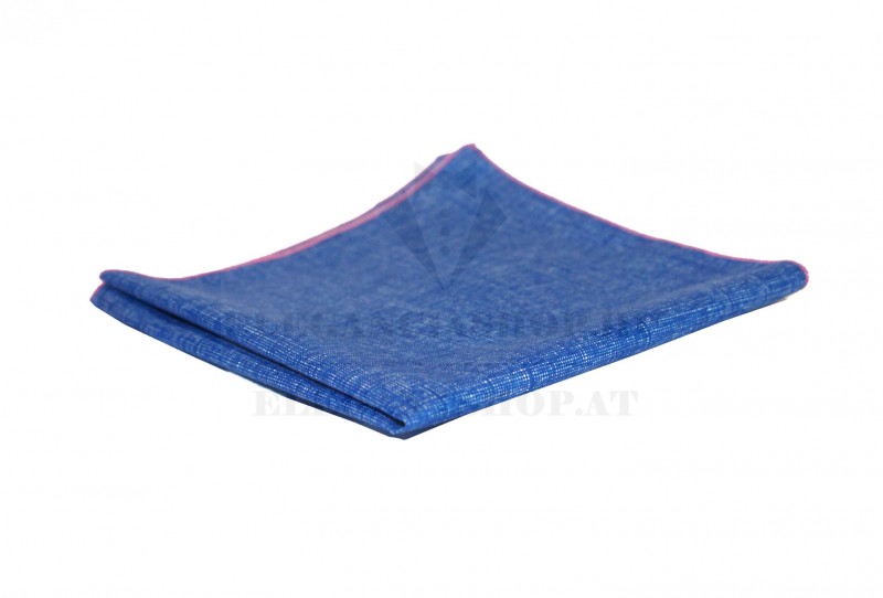 100 % pamut díszzsebkendő - Azúrkék-pink       100 % pamut díszzsebkendő - Azúrkék-pink