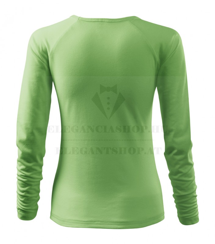 Női hosszúujjú elasztikus póló - Almazöld