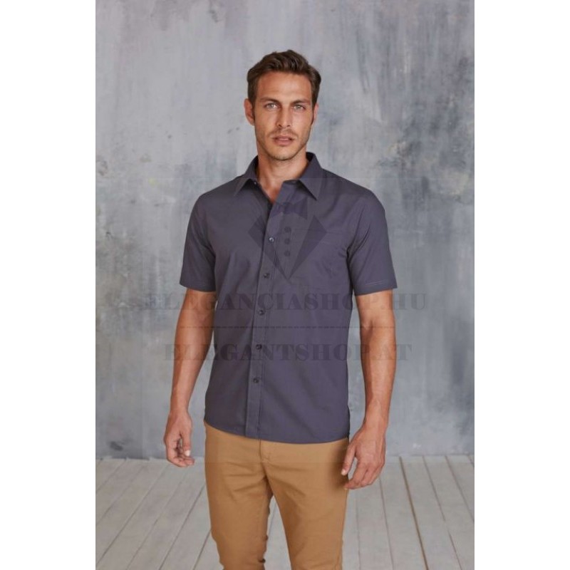 100% Pamut Comfort fit r.u ing - Sötétszürke Rövidujjú ing