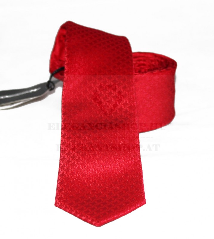                    NM slim szövött nyakkendő - Piros mintás