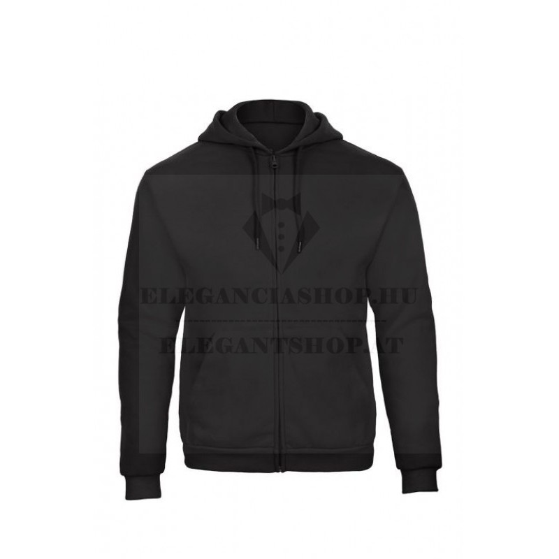 Férfi kapucnis cipzáras pulóver