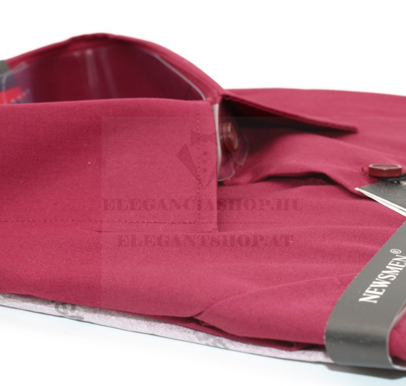 Newsmen r.u normál fit ing - Bordó Egyszínű ing Newsmen r.u normál fit ing - Bordó Egyszínű ing