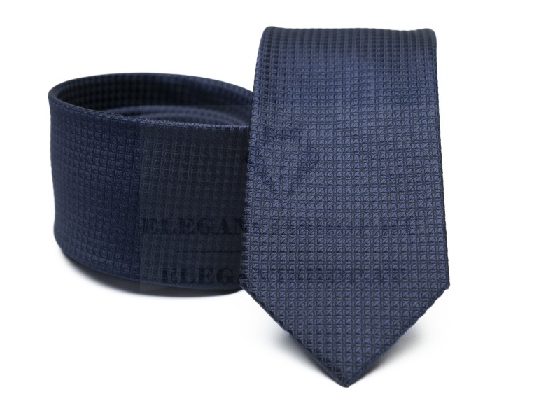        Prémium selyem nyakkendő - Sötétkék aprómintás Aprómintás nyakkendő