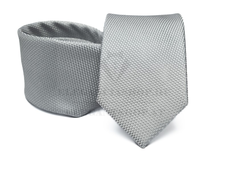 Prémium selyem nyakkendő - Ezüst Aprómintás nyakkendő
