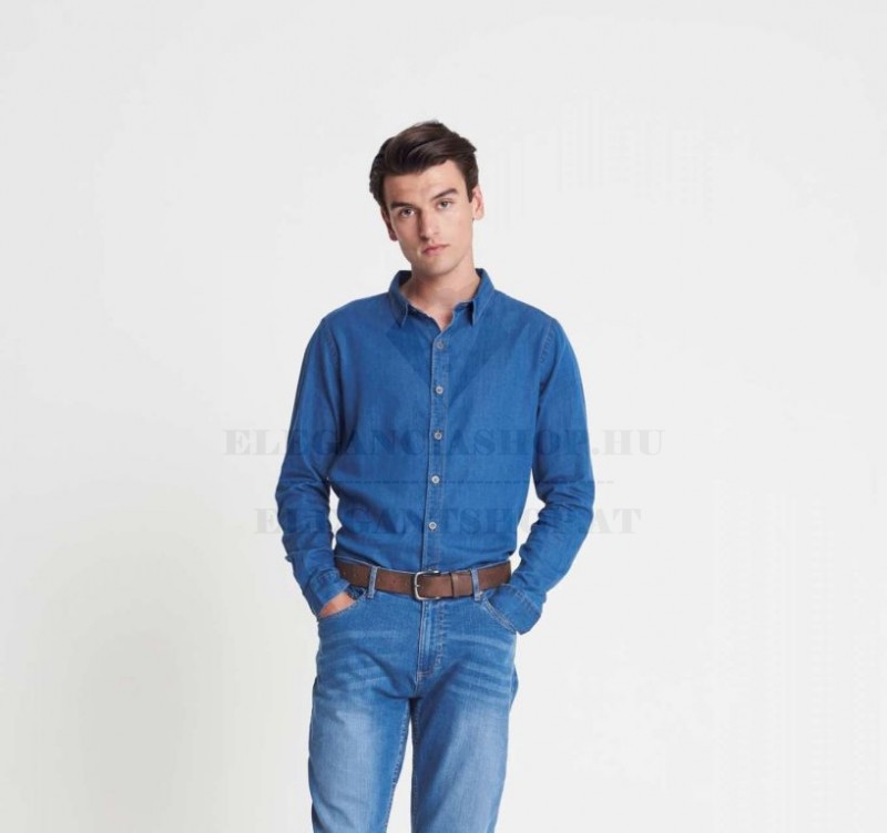 JACK DENIM férfi h.u ing - Kék Mintás ing