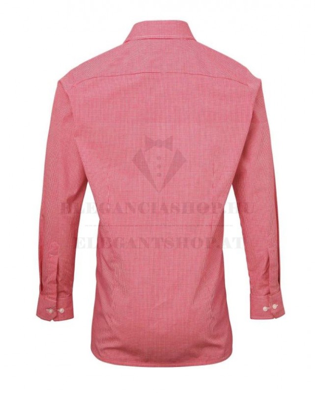 GINGHAM 100% pamut comfort fit h.u férfi ing Piros-fehér kockás Normál fazon