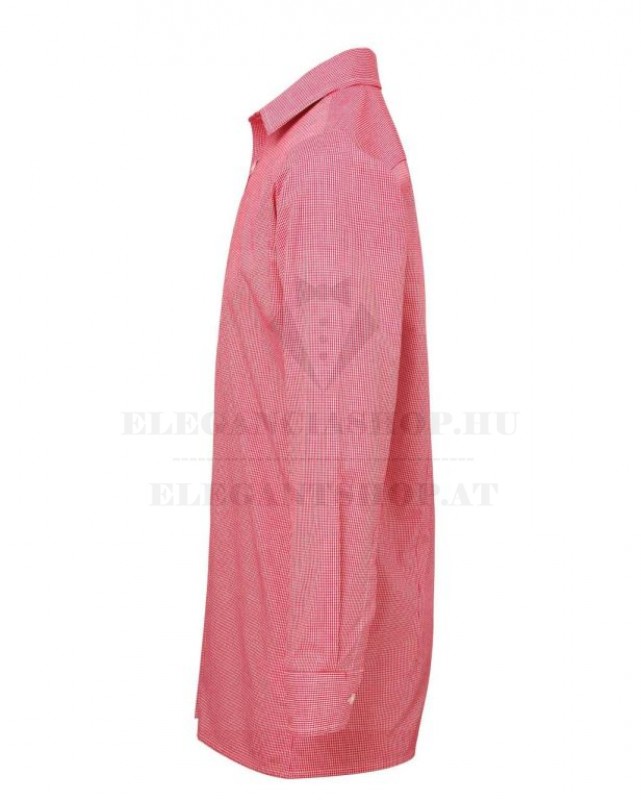 GINGHAM 100% pamut comfort fit h.u férfi ing Piros-fehér kockás Normál fazon