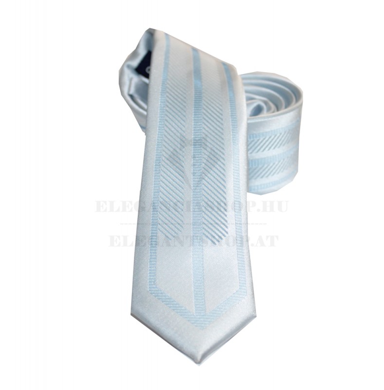               Goldenland slim nyakkendő - Halványkék mintás Aprómintás nyakkendő