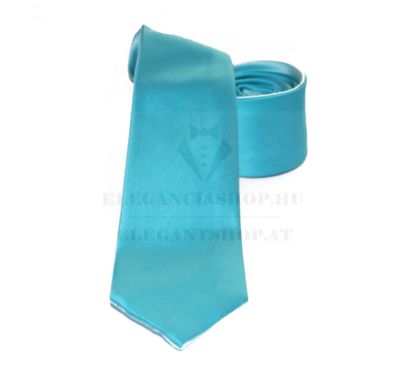               Goldenland fordítható slim nyakkendő - Menta-Türkíz