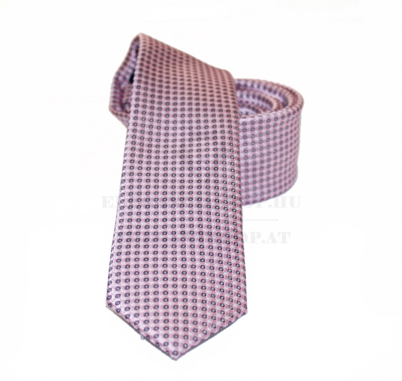               Goldenland slim nyakkendő - Rózsaszín aprómintás Aprómintás nyakkendő